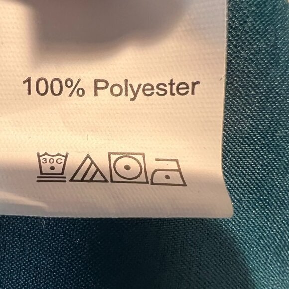 Shein Teal Unity Ruffle Trim Asymmetrical Hem Satin Skirt, Size Large - Picture 14 of 15